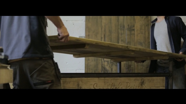 Video Reference: furniture, wood, table, floor, angle, wood stain, beam