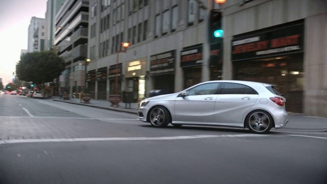 Video Reference: Land vehicle, Vehicle, Car, Automotive design, Mid-size car, Mode of transport, Hatchback, Mercedes-benz, Compact car, Mercedes-benz a-class