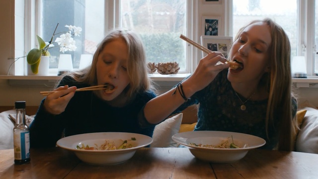 Video Reference: Eating, Food, Chopsticks, Meal, Dish, Cuisine, Tableware, Comfort food, Mouth, Cutlery, Person