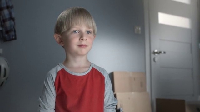 Video Reference: Hair, Face, Standing, Child, Cheek, Hairstyle, Shoulder, Chin, Head, Blond