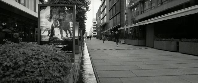 Video Reference: White, Black, Photograph, Black-and-white, Monochrome, Street, Monochrome photography, Snapshot, Town, Neighbourhood, Person