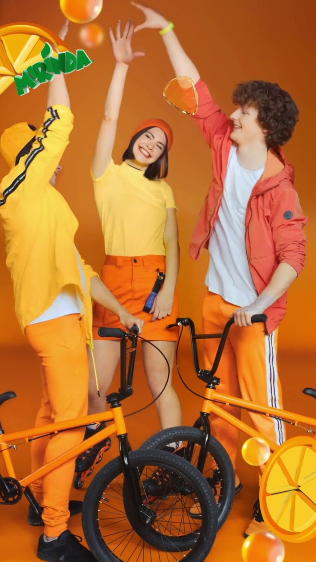 Video Reference: Bicycle, Orange, Yellow, Vehicle, Cycling, Recreation, Bicycle accessory, Fun, Cycle sport, Sports equipment