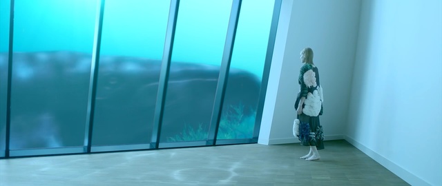 Video Reference: blue, wall, light, glass, floor, interior design, door, window, flooring, turquoise