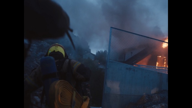 Video Reference: Smoke, Firefighter, Sky, Fire, Darkness, Gas, Emergency service, Night