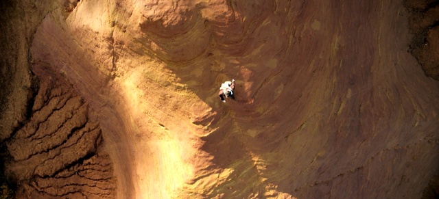 Video Reference: formation, geological phenomenon, caving, cave, geology, extreme sport, adventure, rock, pit cave, canyon, Person