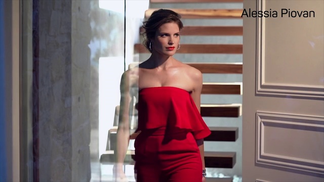 Video Reference: Clothing, Shoulder, Dress, Fashion model, Cocktail dress, Strapless dress, Red, Fashion, Beauty, Joint