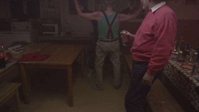 Video Reference: Photograph, Fun, Standing, Snapshot, Room, Table, Darkness, Human, Interaction, Design