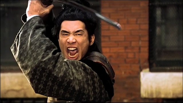 Video Reference: man, crazy, scream, street, hand, face, blade, asian, Person