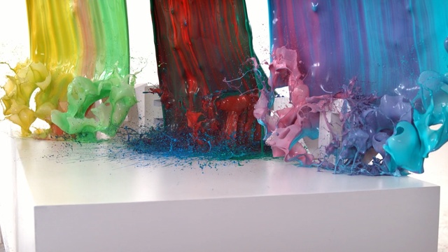 Video Reference: Blue, Red, Textile, Plastic, Transparent material, Art, Modern art, Visual arts, Interior design, Window
