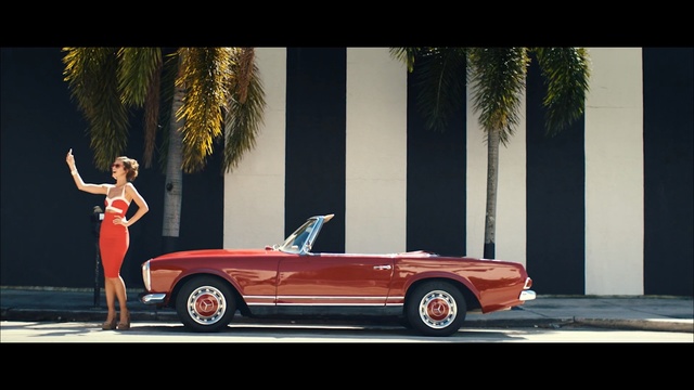 Video Reference: Land vehicle, Vehicle, Car, Convertible, Red, Classic car, Automotive design, Sedan, Coupé, Person