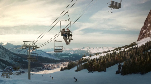Video Reference: Cable car, Snow, Cable car, Winter, Extreme sport, Flip (acrobatic), Sky, Recreation, Hill station, Terrain