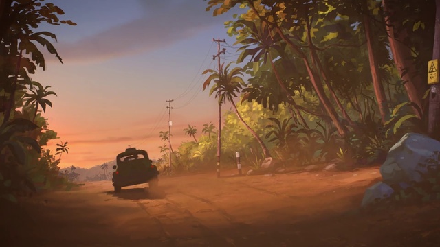 Video Reference: Atmospheric phenomenon, Morning, Sky, Landscape, Evening, Sunlight, Tree, Road, Dust, Sunrise