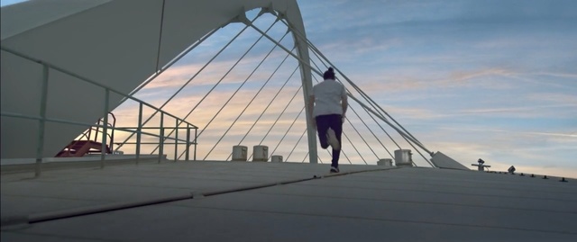 Video Reference: Bridge, Cable-stayed bridge, Fixed link, Landmark, Suspension bridge, Architecture, Pedestrian, Skyway, Sky, Nonbuilding structure, Person