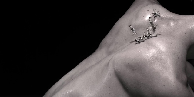 Video Reference: Joint, Skin, Shoulder, Close-up, Hand, Arm, Human, Flesh, Back, Neck