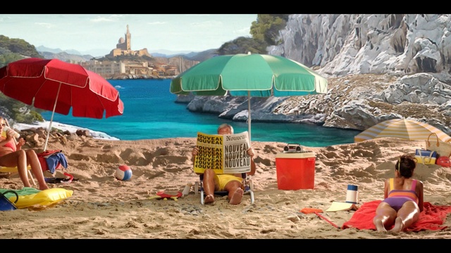 Video Reference: beach, leisure, tourism, vacation, umbrella, fun, sea, summer, coastal and oceanic landforms, recreation