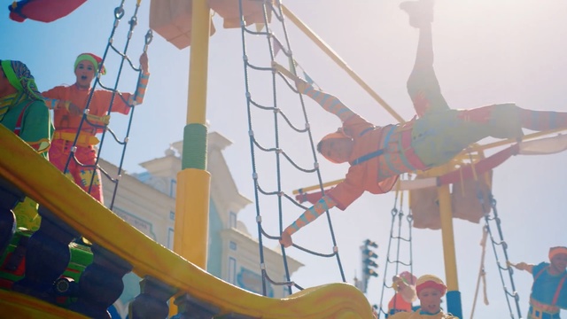 Video Reference: Swing, Outdoor play equipment, Fun, Public space, Water, Leisure, Playground, Recreation, Tourist attraction, Child, Person