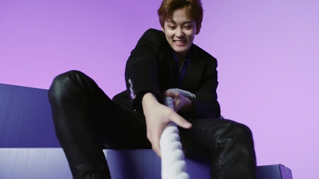 Video Reference: purple, sitting, leg, fun, girl, shoe, Person