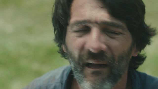 Video Reference: Face, Hair, Forehead, Facial hair, Moustache, Chin, Nose, Head, Beard, Human