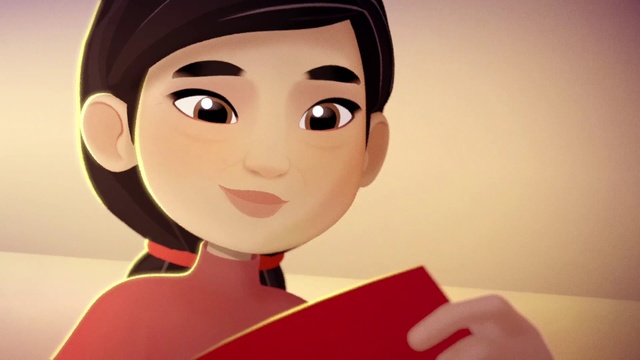 Video Reference: Cartoon, Animated cartoon, Illustration, Animation, Cheek, Art, Black hair, Clip art, Smile, Fictional character