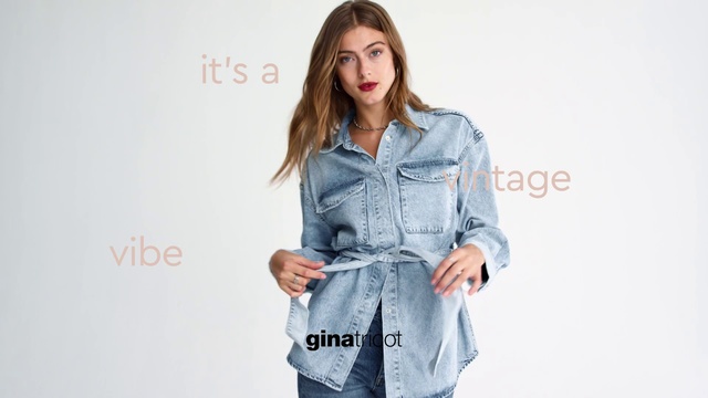 Video Reference: Clothing, Denim, Jeans, Sleeve, Waist, Pocket, Outerwear, Fashion, Textile, Blouse