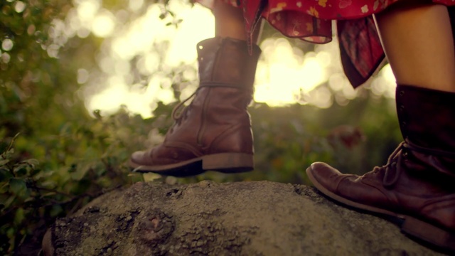 Video Reference: People in nature, Nature, Footwear, Shoe, Boot, Woodland, Sunlight, Tree, Forest, Photography
