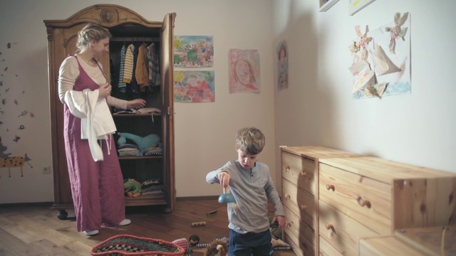 Video Reference: Room, Furniture, Child, Nursery, House, Interior design, Play, Toddler, Art