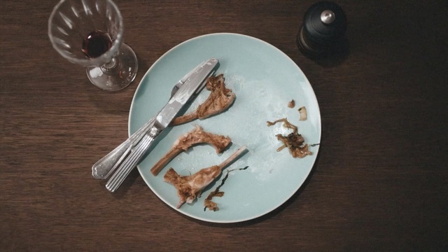 Video Reference: dishware, plate, cutlery, tableware, fork, porcelain, platter, spoon