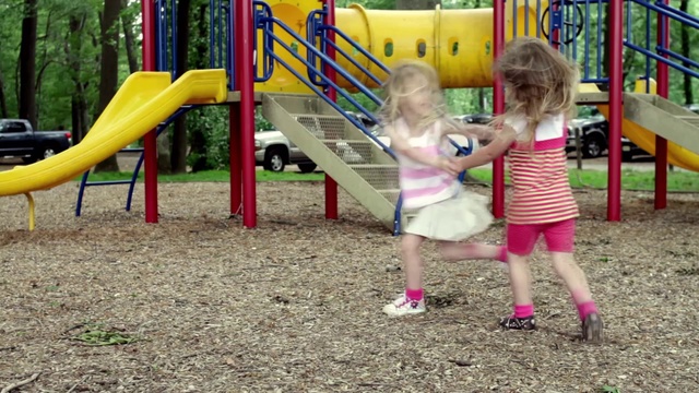 Video Reference: Playground, Outdoor play equipment, Public space, Play, Swing, Fun, Human settlement, Playground slide, Child, City, Person