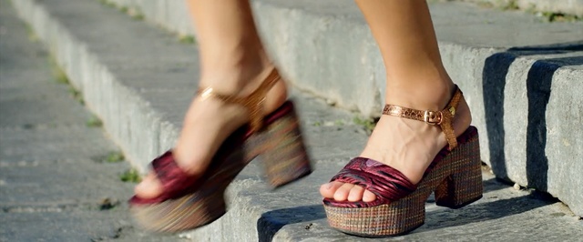 Video Reference: Footwear, Sandal, Leg, Shoe, Foot, Ankle, Human leg, Toe, Human body, High heels