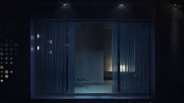 Video Reference: Blue, Light, Darkness, Lighting, Interior design, Stage, Architecture, Curtain, Textile, House