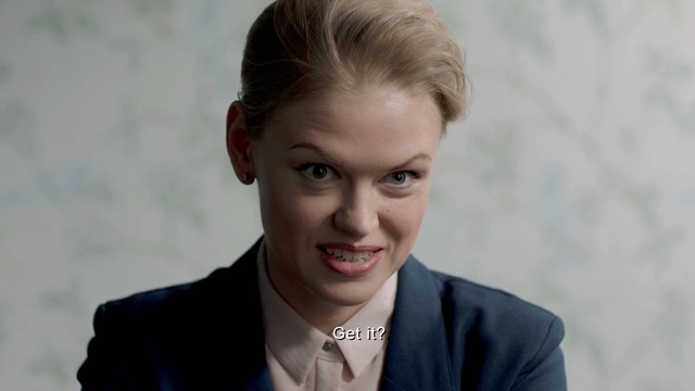 Video Reference: Hair, Facial expression, Forehead, Chin, Eyebrow, Hairstyle, Nose, Blond, Smile, White-collar worker