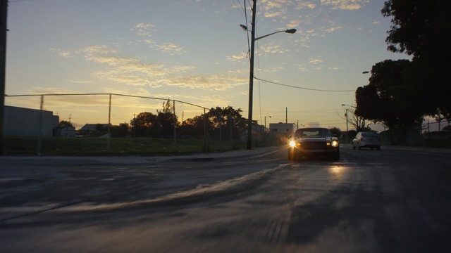 Video Reference: road, car, sky, infrastructure, asphalt, lane, evening, light, morning, street light, Person