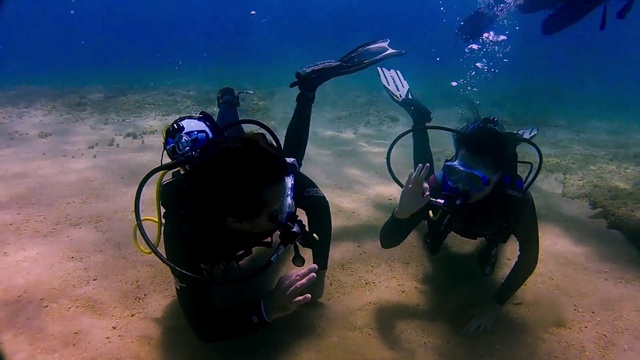 Video Reference: Scuba diving, Divemaster, Underwater, Diving equipment, Underwater diving, Buoyancy compensator, Water, Recreation, Aquanaut, Dry suit