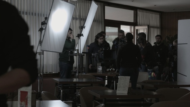 Video Reference: Room, Photography, Architecture, Interior design, Black-and-white, Monochrome, Darkness, Crowd