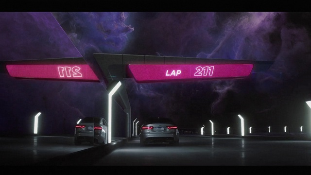Video Reference: Light, Lighting, Magenta, Purple, Pink, Violet, Automotive lighting, Mode of transport, Neon, Luxury vehicle