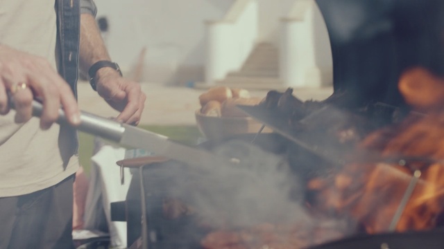 Video Reference: Cooking, Food, Cuisine, Smoke, Grilling, Gas