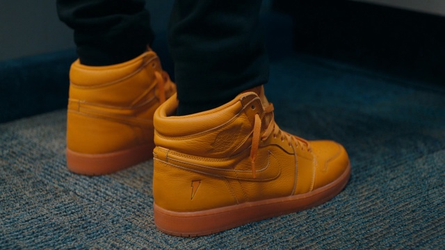 Video Reference: footwear, sneakers, shoe, yellow, orange, product, electric blue, outdoor shoe