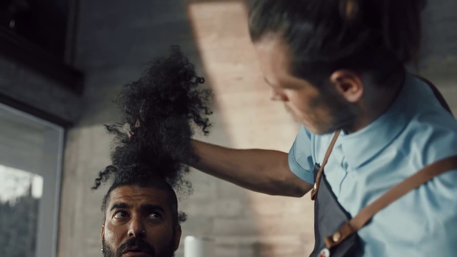 Video Reference: Hair, Hairstyle, Forehead, Human, Black hair, Adaptation, Temple, Beard, Long hair