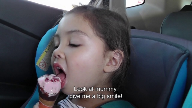 Video Reference: Facial expression, Child, Mouth, Cheek, Eating, Nose, Neck, Tooth, Toddler, Jaw