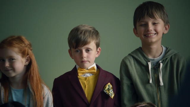 Video Reference: girl, boy, child, outerwear, uniform, fun, student, smile, Person