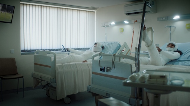 Video Reference: Hospital, Clinic, Room, Medical equipment, Hospital bed, Health care, Building, Service, Medical, Interior design, Person