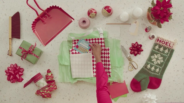 Video Reference: Pink, Textile, Ribbon, Christmas decoration