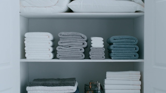 Video Reference: Shelf, Room, Shelving, Furniture, Towel