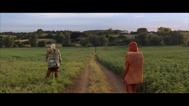 Video Reference: sky, field, grassland, grass, path, farm, tree, rural area, pasture, agriculture, Person