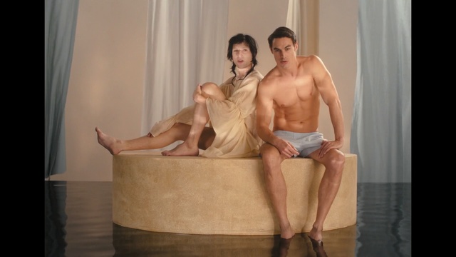 Video Reference: Male, Barechested, Art model, Muscle, Leg, Human body, Sitting, Mouth, Flesh, Photography, Person