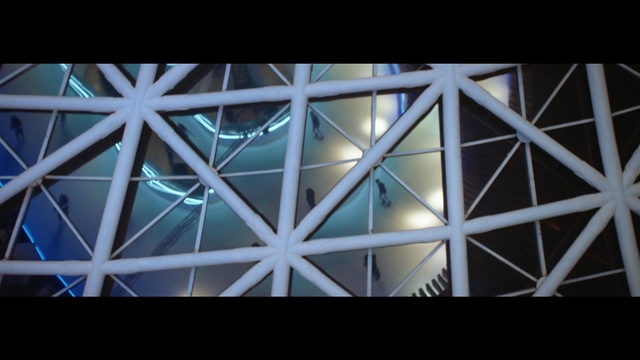 Video Reference: Daylighting, Light, Architecture, Lighting, Triangle, Symmetry, Line, Metal, Ceiling, Steel