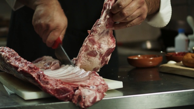 Video Reference: Food, Red meat, Dish, Kobe beef, Butcher, Meat carving, Animal fat, Meat, Cuisine, Flesh