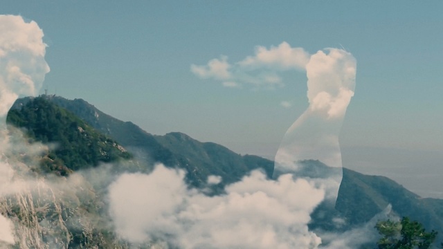 Video Reference: sky, cloud, mountainous landforms, mountain, cumulus, daytime, atmosphere, mountain range, tree, mount scenery