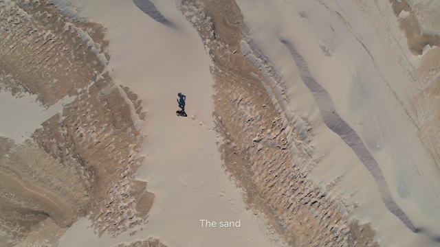 Video Reference: Sand, Geological phenomenon, Geology, Blowout, Wadi, Landscape, Aerial photography, Dust, Terrain