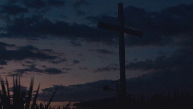 Video Reference: Sky, Cloud, Atmospheric phenomenon, Atmosphere, Darkness, Cross, Night, Evening, Tree, Symbol